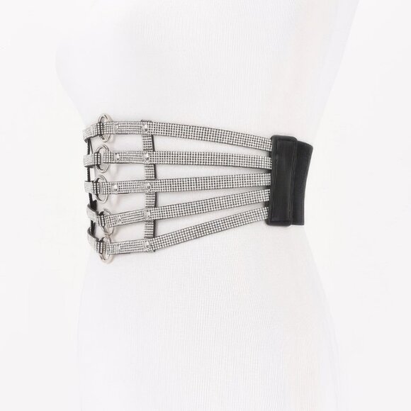 Wide Rhinestone Waist Belt main image 5